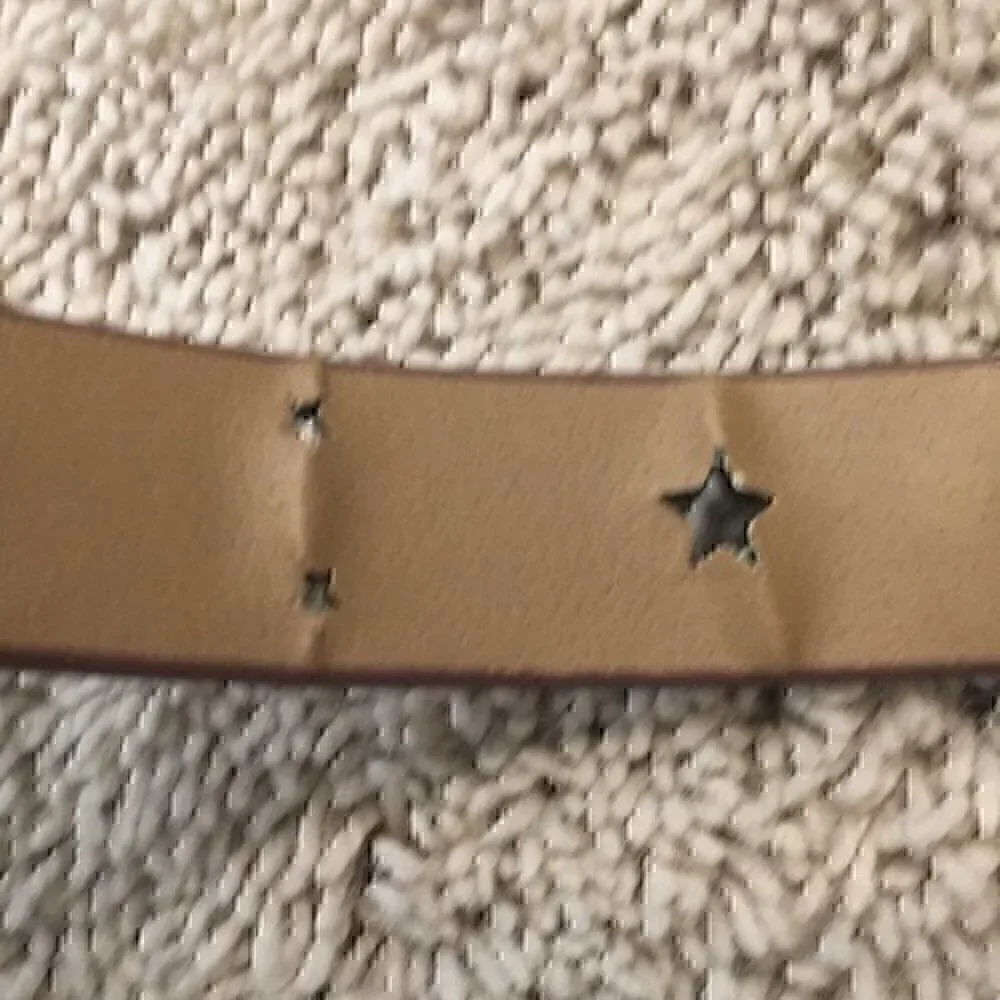 Girls size large brown cutout star belt